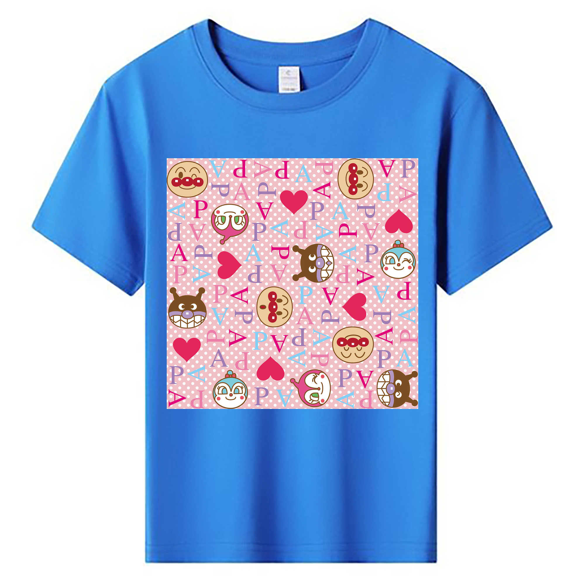 （画像用） アンパンマン Anpanman 綿100％キッズTシャツ（フロントプリント）
